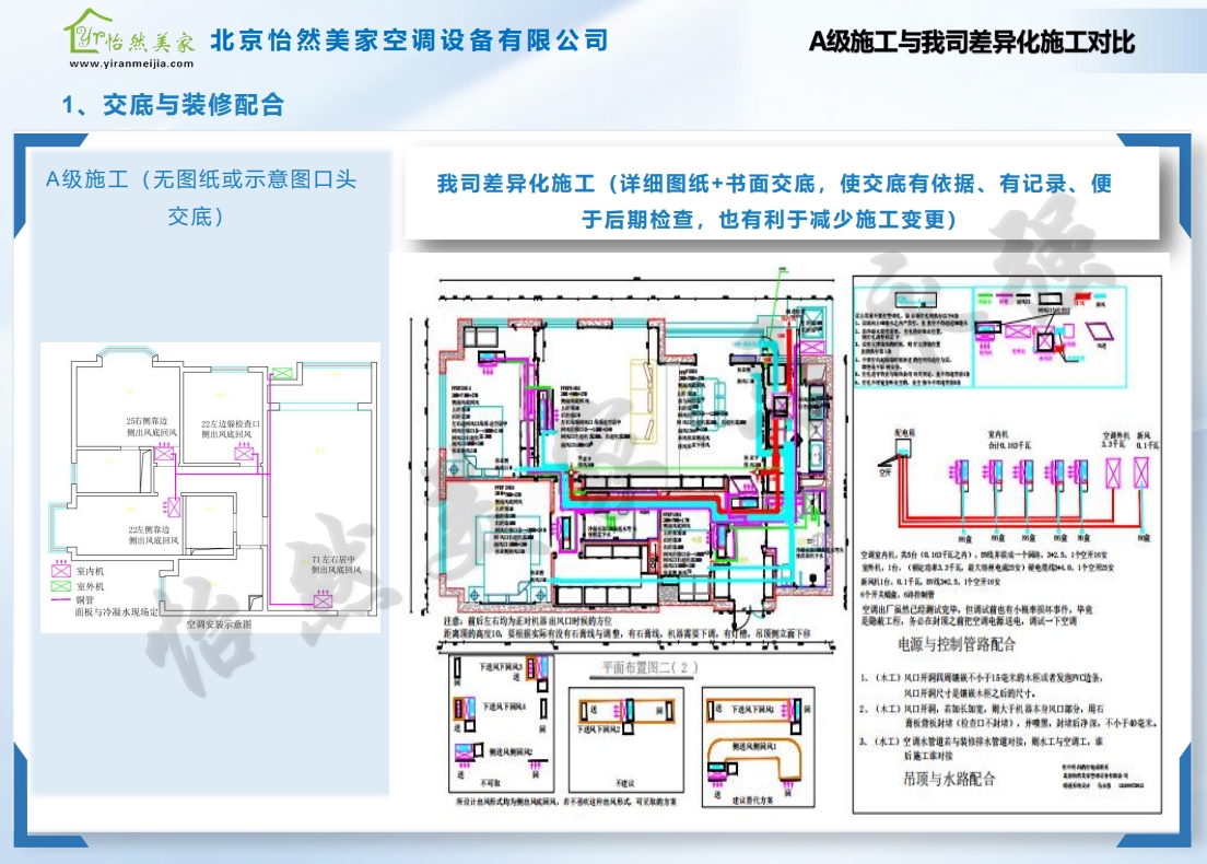 差异化施工细节1——交底与装修配合